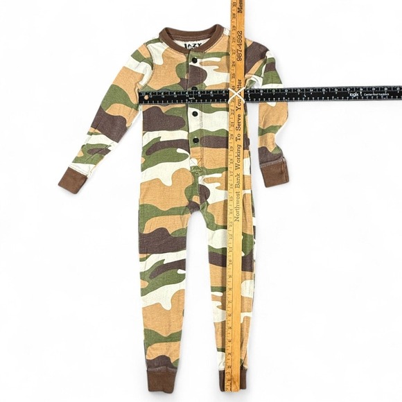 Lazy One Buck Naked Camo Deer Flapjack Long Johns Pajamas Toddler 2T Alaska PJs - Picture 7 of 8